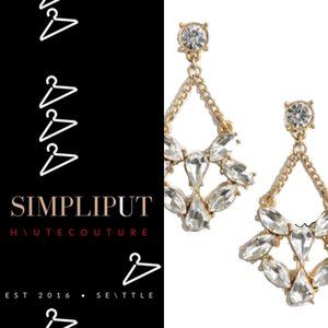 J. Crew Factory Faux Diamond Dangle Earrings